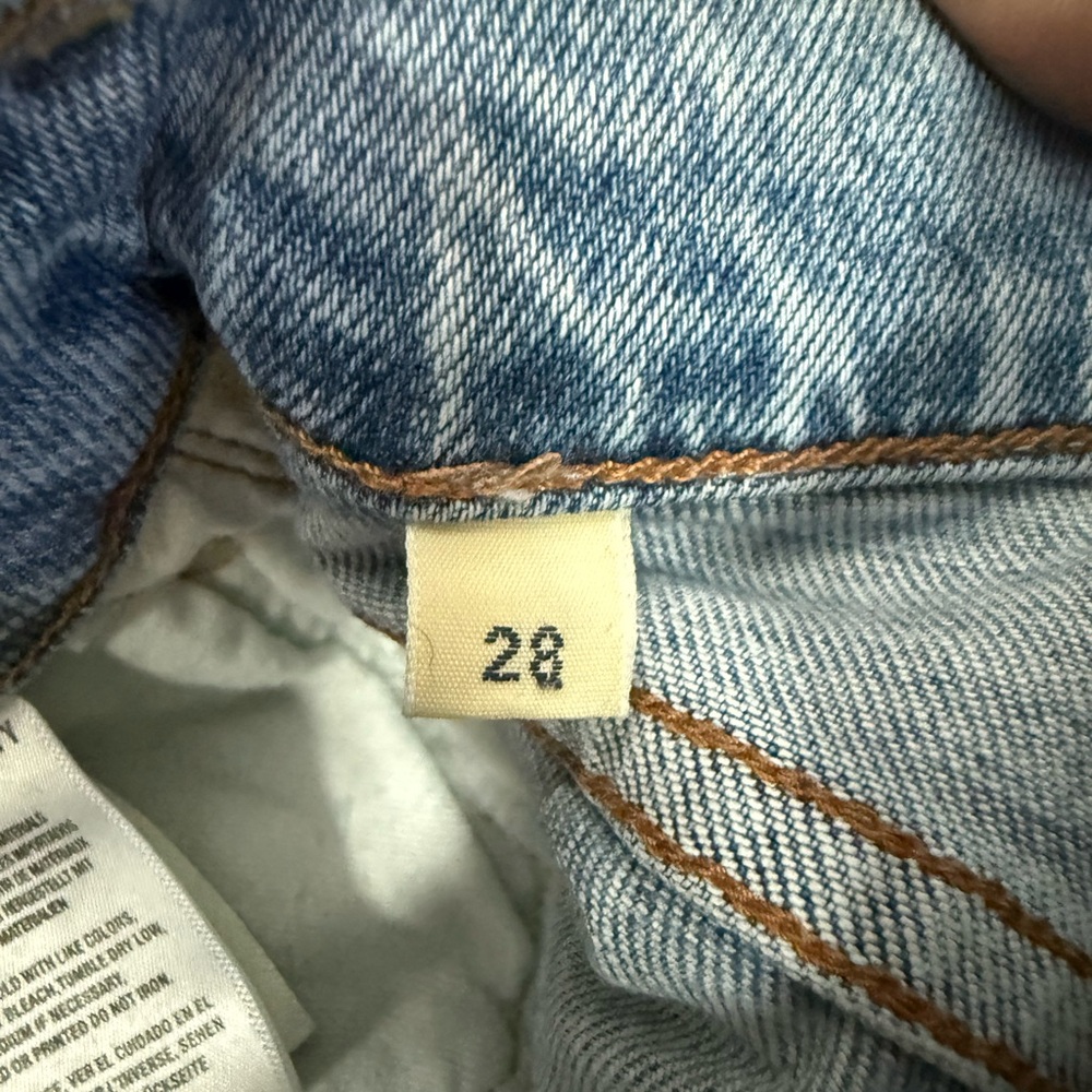 Citizens Of Humanity Light Blue Flare Jeans with Brown Patch - Picture 5 of 7